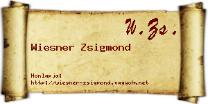 Wiesner Zsigmond névjegykártya