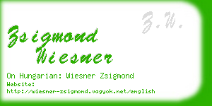 zsigmond wiesner business card